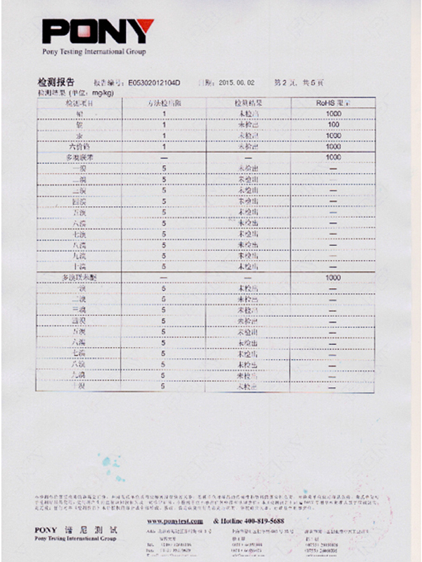样品检测报告